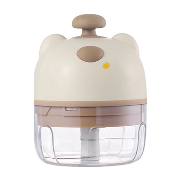 Food Chopper Processor Hand Crank Vegetable Slicer Meat Mincer Multifunctional Kitchen Gadget Safe for Boys and Girls Khaki