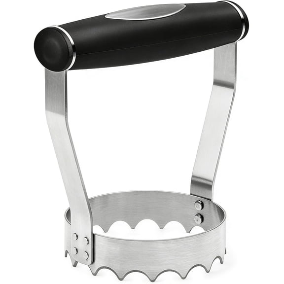 Food Chopper, Stainless Steel Hand Chopper with Ergonomic Grip Handle, 3-Inch Salad Chopper for Vegetable, Egg, Cabbage, Nut Tuna, Meat, Easy to Clean Manual Kitchen Tool