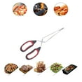 thumbnail image 1 of Food Clips for Grilling and Baking Bread Tongs with Silicone Handles BBQ Clamp for Home Use Kitchen Tools, 1 of 2