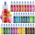 33 Colors Food Grade Liquid Food Coloring Set, 0.25 Fl. oz Bottles for