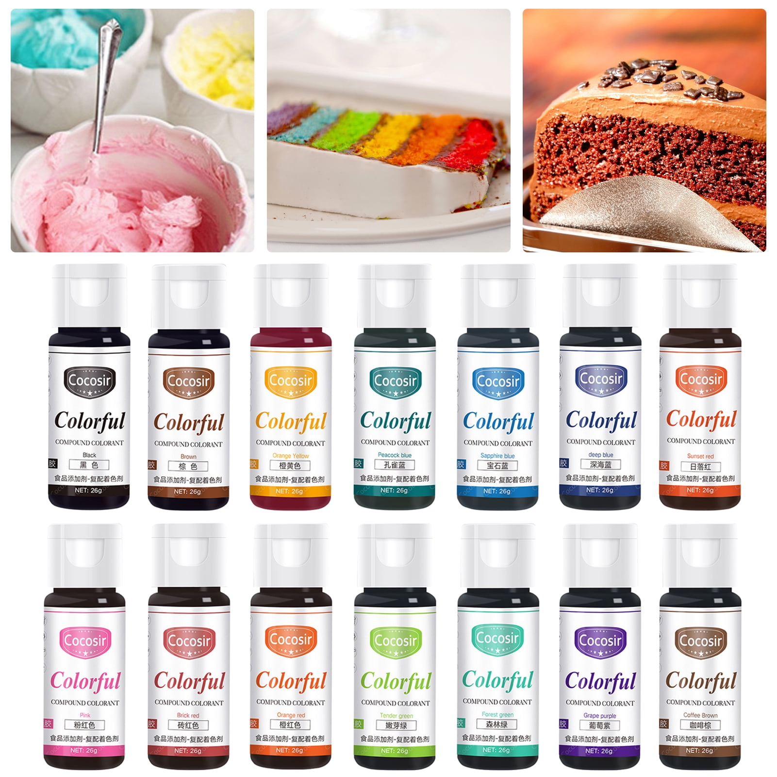 Food Coloring Edible Highly Concentrated Vibrant Cake Decorating ...