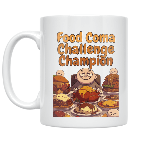 Food Coma Challenge Champion - Thanksgiving Enthusiast - 11 oz Ceramic Coffee Mug