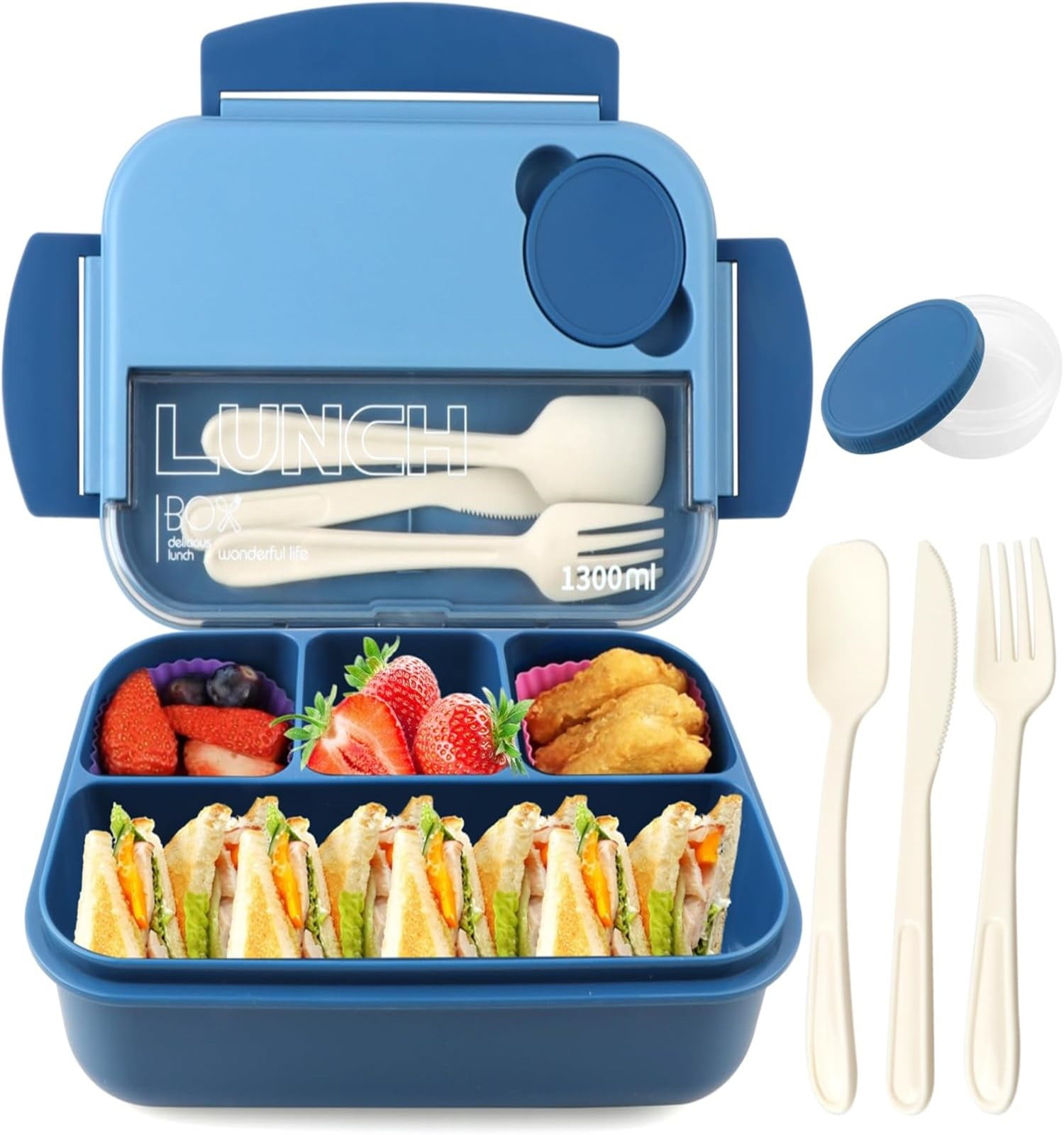 Food Container Friendly Four Grid Plastic Student Lunch Box Lunch Box