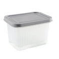 thumbnail image 1 of Food Container With Drain Box And Lid PP Plastic Kitchen Fridge Storage Saver For Onion Ginger Garlic, 1 of 13