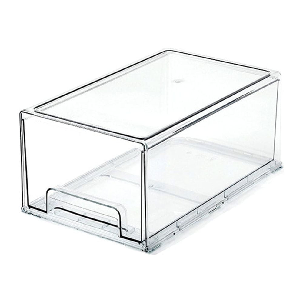 Food Container with Easy Grip Base Stackable Pull Out Storage Box for