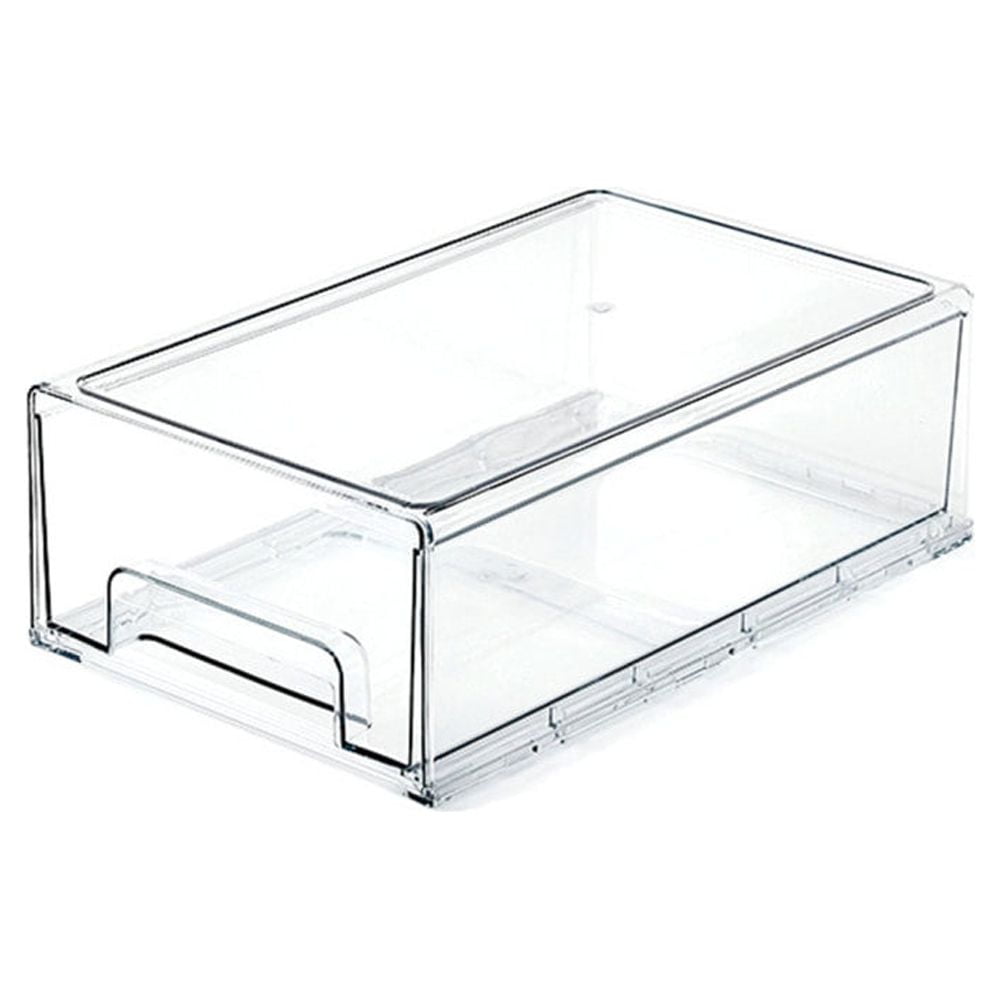 Food Container with Easy Grip Base Stackable Pull Out Storage Box for