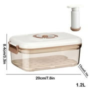 Food Containers with Lids,Portable Fruit Storage Containers for Fridge,Vacuum Preservation Box Food Grade Pumping Sealed Box Refrigerator Draining Large Storage Jar Food Fruit Storage Box 2.7L