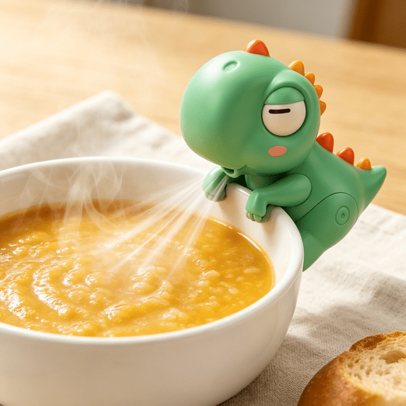 Food Cooling Fan - Cartoon Animal Shape Blower, Clip On Bowl and Cup Rechargeable Beverage Cooler, for Home Office Kitchen Coffee Soup Rice Milk Mugs