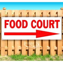 Food Court 13 oz Vinyl Banner With Metal Grommets