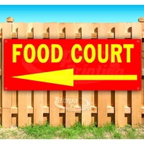 Food Court 13 oz Vinyl Banner With Metal Grommets