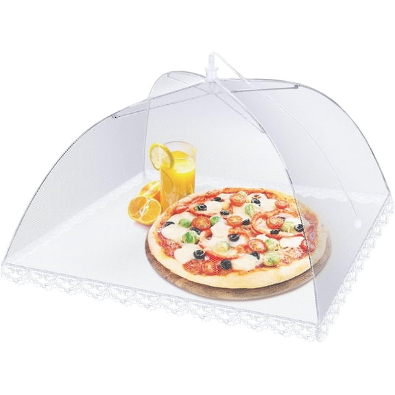 Food Cover Tent - Pop Up Mesh Screen Net Umbrella Covers Keep Out Flies, Bugs, Mosquitos, Wasps Pefect for Outdoor Picnic, BBQ, Camping, Fruit Dinner Protection, Reusable and Collapsible