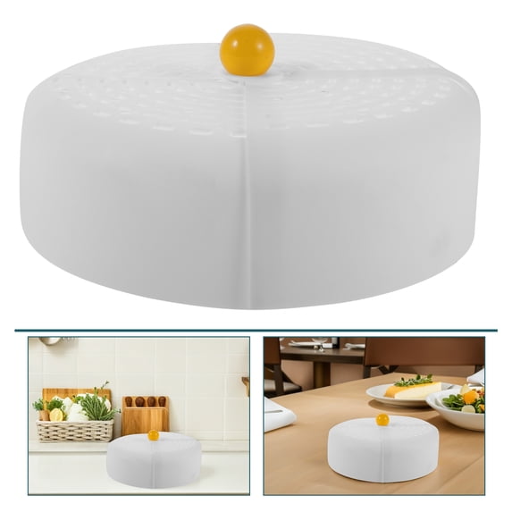 2Pcs Multi Color Foldable Food Protective Covers with Transparent Mesh for Outdoor Meal Protection
