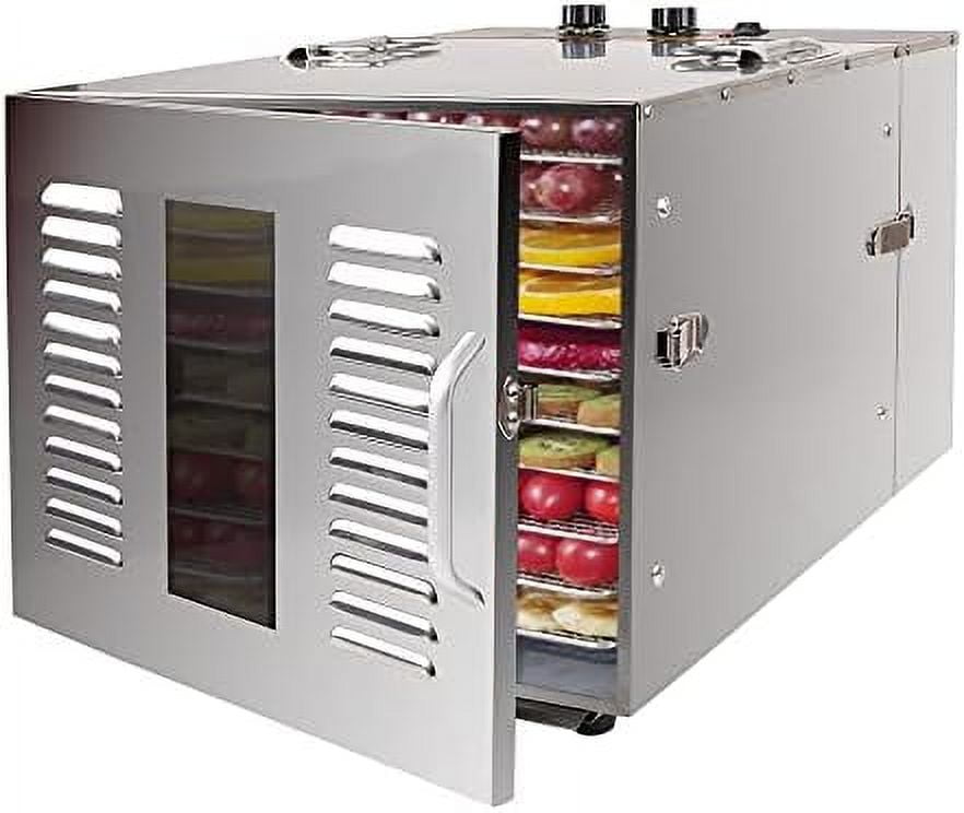 Food Dehydrator,10 Trays Digital Stainless Steel Dehydrator 1000W Meat