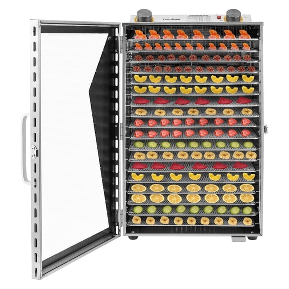 Food Dehydrator, 18 Stainless Trays, 600W Dryer with Digital Timer Control