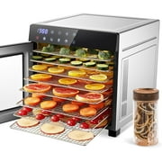 Food Dehydrator 4 Presets Large Capacity Dehydrators for Food and Jerky 600W Dehydrated Dryer Machine 8 Stainless Steel Trays 48H Timer 165 F Temperature Control