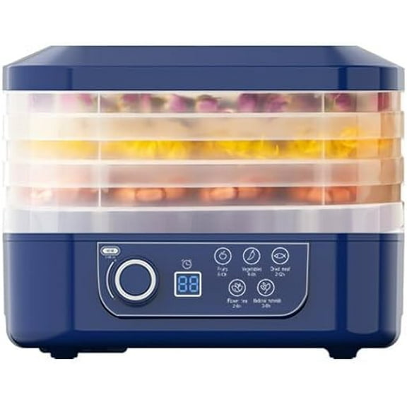Food Dehydrator Dryer for Home -3Tray Digital Freeze Dryer Machine with Adjustable Timer & Temperature Control for Fruits, Meat, Vegetables, Jerky, Candy & Snacks