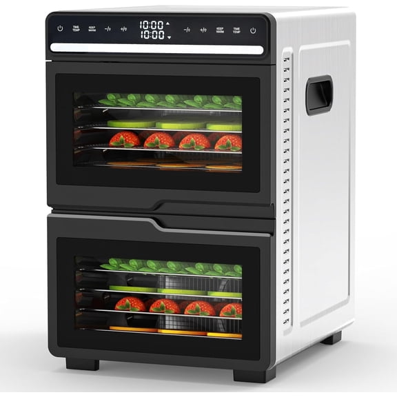 Food Dehydrator Machine with 12 Stainless Steel Trays,95℉ - 176℉ Adjustable Temperature Control Dehydrator for Jerky and Meat Fruit Vegetables Pet Treats Herbs Meal Prep,Digital Timer