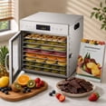thumbnail image 1 of Naeqieo 400W Power Saving Food Dehydrator, 8-Tray Stainless Steel Dehydrator Machine with 24H Adjustable Timer & 86-194°F Temperature, Touch Control, for Jerky, Meat, Fruit and Veggies, 1 of 8
