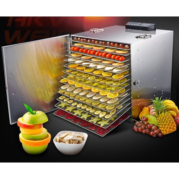 Food Dehydrator Stainless steel 16 Layer Fruit Vegetable Dry Machine Pet Food Dryer Herbs Dog Treats Meat Drying