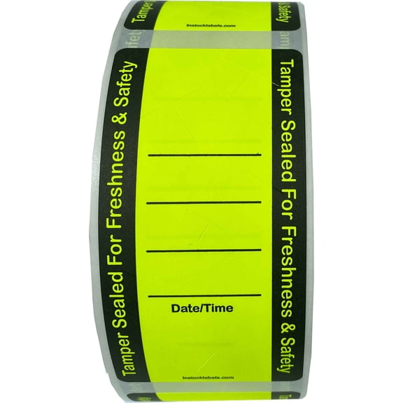 Food Label Sticker Options Food Delivery Tamper Evident Kraft Label Stickers | 2 x 4
