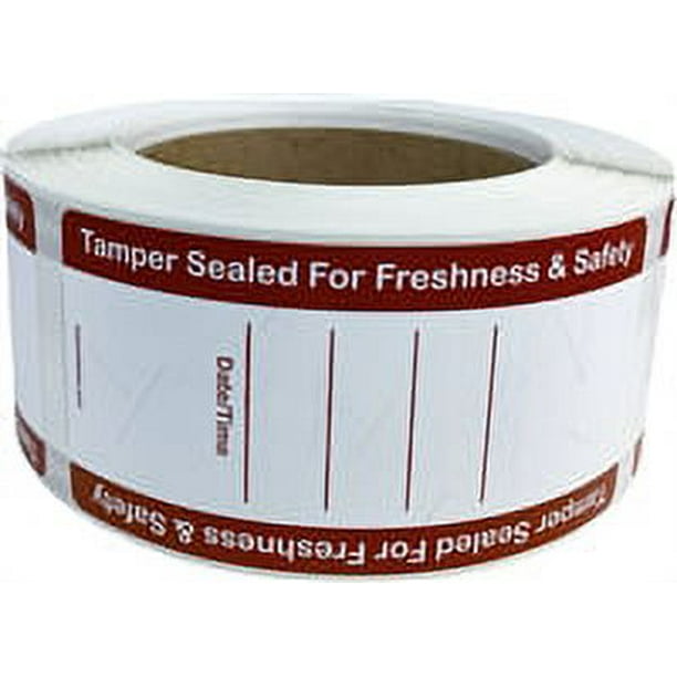 Food Delivery Tamper Evident Stickers 2"x 4" Inches Wide 500 Pack