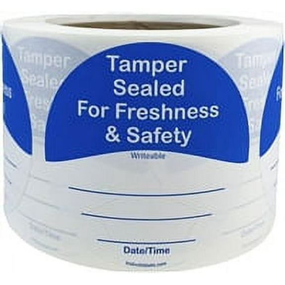 Food Delivery Tamper Evident Stickers | 3" Inches Round | 500 Pack
