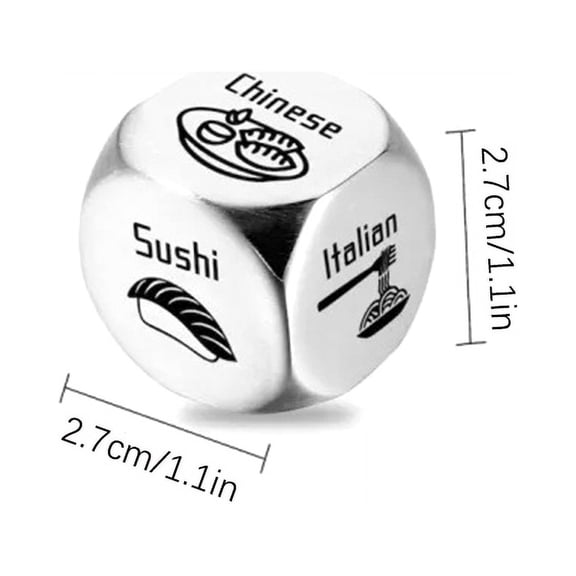 Food Dice Personalized Custom Decision Dice Engraved Sushi BBQ Burgers Predictio