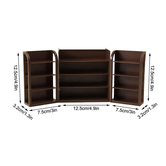Food Display Cases Miniature Simulated Supermarket Four-Sided Shelves for Miniature Items Display Rack