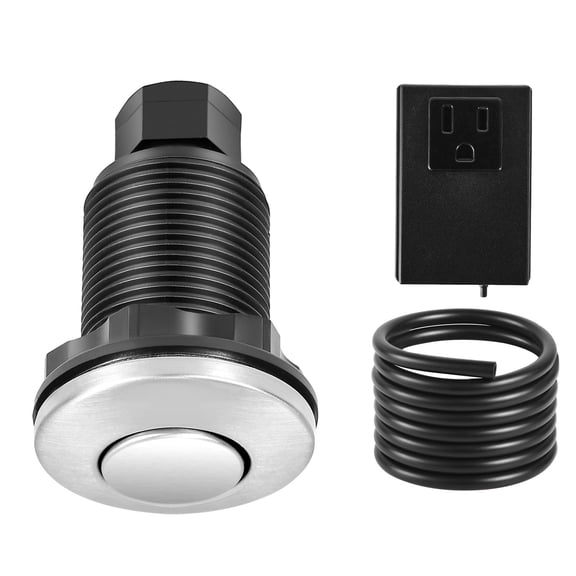 Food Disposal Air Switch Kit,2.5" Sink Mount Air Switch for Garbage Disposal,Brushed Stainless Steel ON/OFF Button-Fits Stainless Steel Countertops