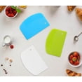 thumbnail image 1 of Food Dough Scraper, Plastic Multi-Purpose Kitchen Pastry Cutting Tool, Flexible Bowl Scraper with Curved Edge, Cake Baking Bench Scraper, 1 of 4