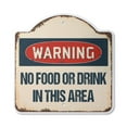 thumbnail image 1 of No Food Or Drink In This Area 14" X 14" Sign | Indoor/Outdoor Plastic | SignMission Designer Glass Spa Outdoor Eating Novelty Gift Funny Joke Gag Road Garage, 1 of 4