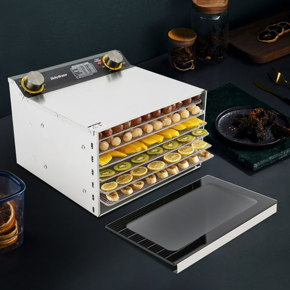 Food Drying Machine for Home Use, 400W Silver Stainless Steel Food Drying Machine, Food Drying Machine