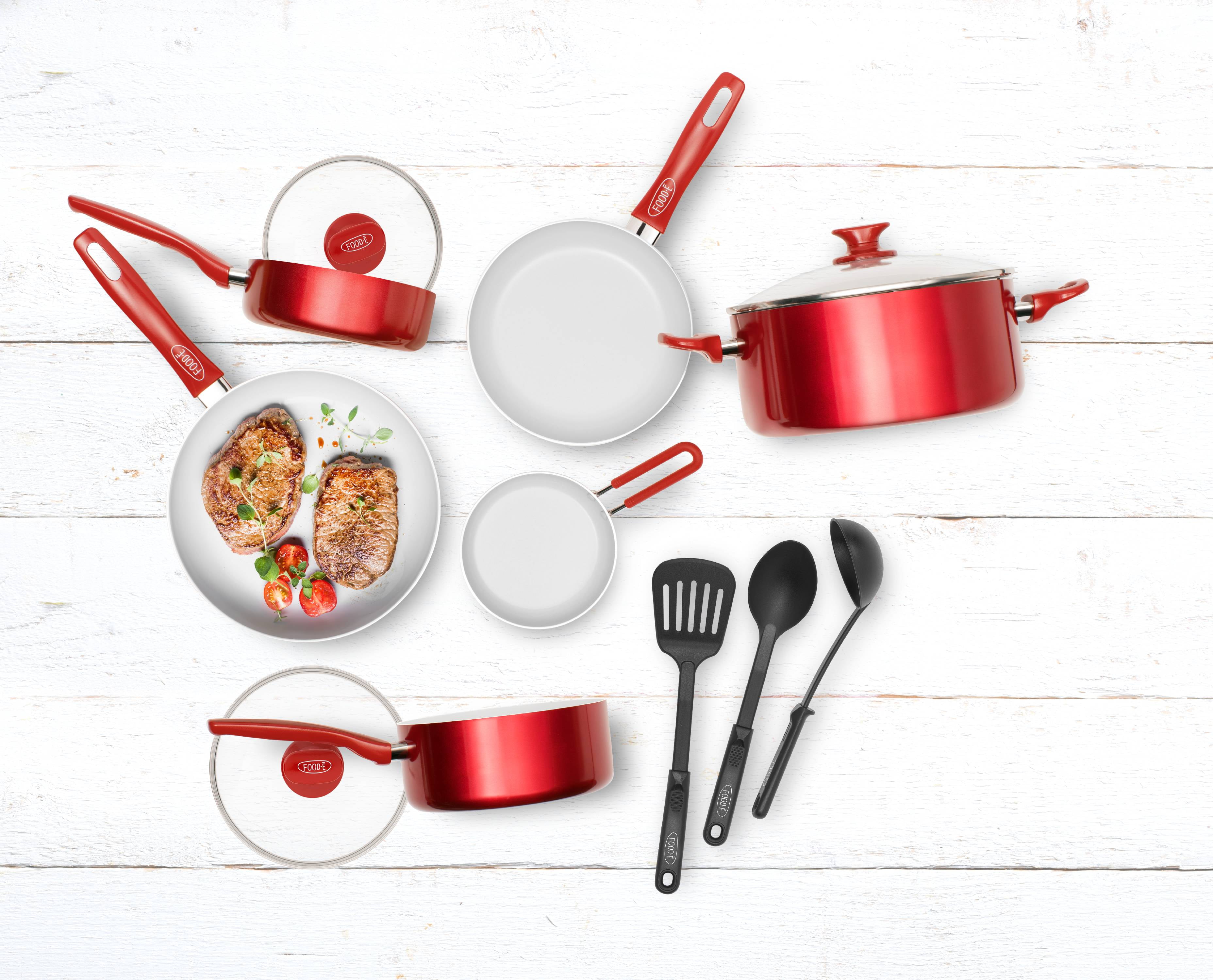 LOWEST PRICE! 😱 Food Network 10-pc. Nonstick Ceramic Cookware Set Only  $39.99 (Reg. $129.99) + FREE SHIPPING! 🔥 🏃 Log in and use: GET10…