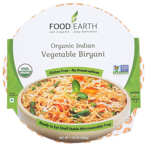 Food Earth - Entree Veg Biryani - 7.93 Oz, Case of 6
