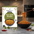 thumbnail image 1 of Food Earth Thai Chilli Noodles | Spicy Stir Fry Noodles for Wok Chow Mein Lo Mein | Non Sticky Quick Cook Wheat Noodles | Thai Style Flavor, Medium Spice | 250g, 1 of 9