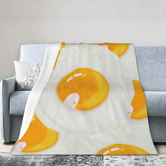 Food Egg Blanket Gifts For Kids Adults - Lightweight Throw Blanket For Bedroom Living Room Decor Soft Fuzzy Fleece Cozy Plush Bed Couch 40"X30"