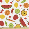 Ambesonne Food Fabric by the Yard Upholstery, Delicious Pattern in