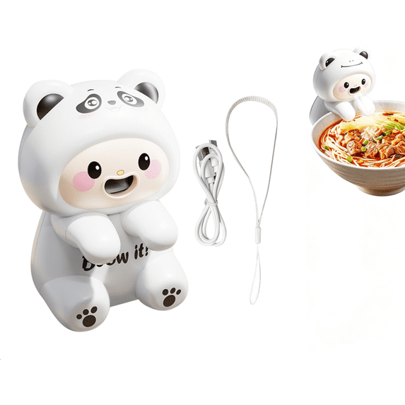Food Fans - Clip Type Rapid Cooling Device, lightweight portable hanging mug fan for iced coffee & tea, cute animal aesthetic for gifts
