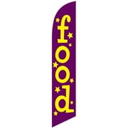 Food Feather Banner Swooper Flag for Festivals and Events, Replacement Flag Only
