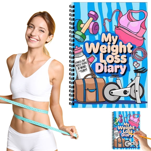 Food and Fitness Journal, Hardcover Wellness Planner Workout Journal, A5 Portable Weight Loss Planner, Wellness Journal Notebook for Tracking Fitness, Sleep, Nutrition, Meal, Habits