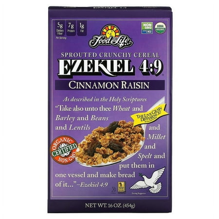 Food For Life, Ezekiel 4:9, Sprouted Crunchy Cereal, Cinnamon Raisin, 16 oz