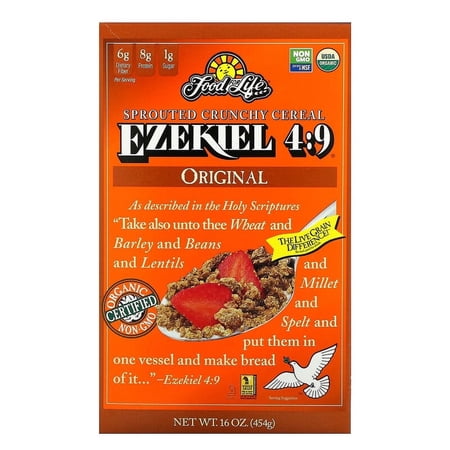 Food For Life, Ezekiel 4:9, Sprouted Crunchy Cereal, Original, 16 oz Pack of 2