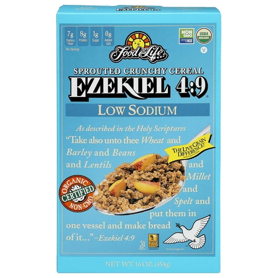 Food For Life Food For Life Organic Ezekiel 4:9 Sprouted Crunchy Cereal Low Sodium - 14 oz Pack of 4