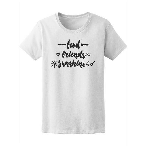 Food Friends Sunshine Summer T-Shirt Women -Image by Shutterstock, Female XX-Large
