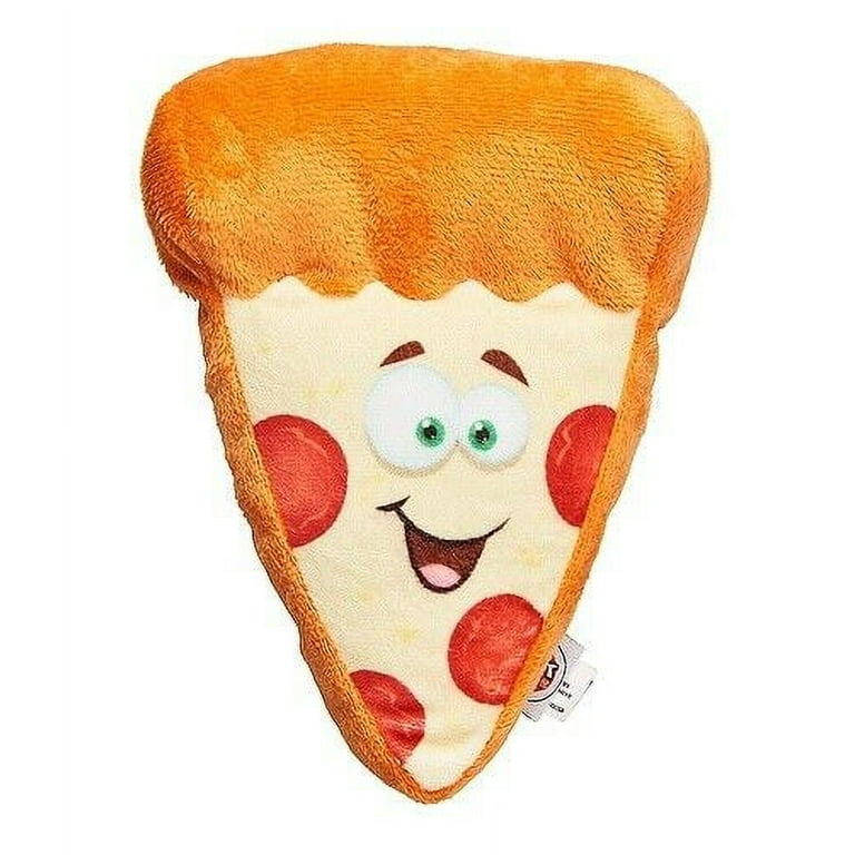 Food Fun Dog Toys Plush Stuffed Squeakers With Funny Face Choose Snack  Character (Pizza) 