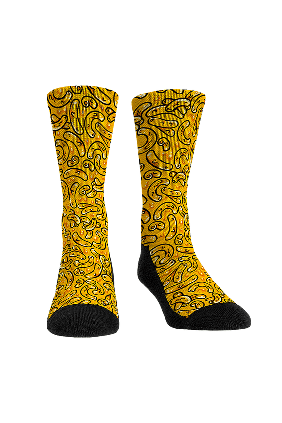 Food Fun Socks by Rock Em - Mac & Cheese (S-M)
