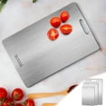 thumbnail image 1 of Food Grade 316 Stainless Steel Cutting Board, Kitchen Chopping Board for Meat Fruit Vegetables, Dishwasher Safe, Easy to Clean, Non-Slip, Hanging Hole for Storage (1 Pc), 1 of 4
