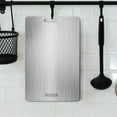 thumbnail image 1 of Food Grade 316 Stainless Steel Cutting Board for Kitchen, Silvery Chopping Board for Meat Fruit Vegetables, Dishwasher Safe, Easy to Clean, Hanging Design for Space Saving (2 Pcs), 1 of 5