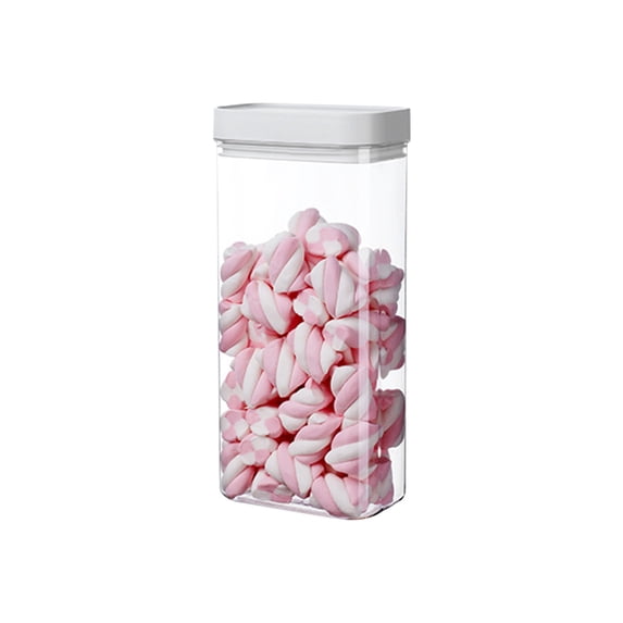 Food Grade Airtight Plastic Storage Containers for Kitchen Pantry Organization | 4-Piece Set with Lids | Clear Stackable Canisters for Flour, Sugar, Snacks & Dry Food, Size L