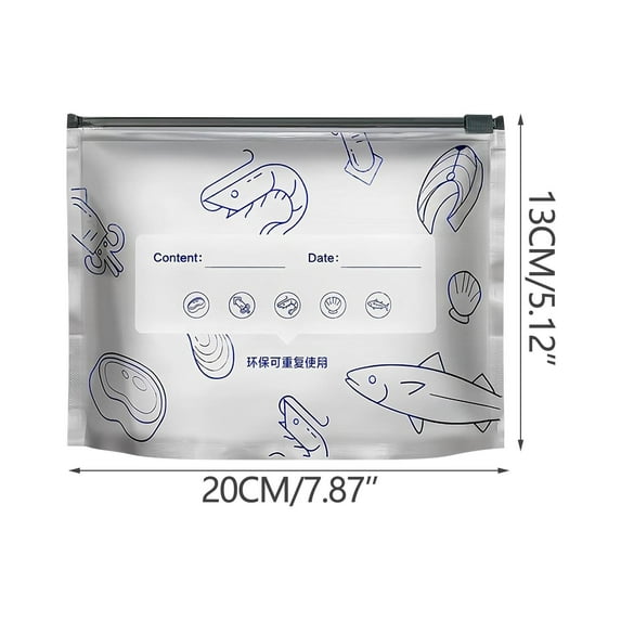 Food-Grade Aluminum Foil Sealing Bags 10-Pack, Small Size Ziplock Bags for Refrigerator and Freezer Storage, Airtight Closure for Food Freshness, Ideal for Snacks and Small Items